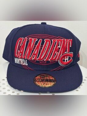 Montreal Canadiens New Era 59Fifty NHL Fitted Hat- Size 7 1/8